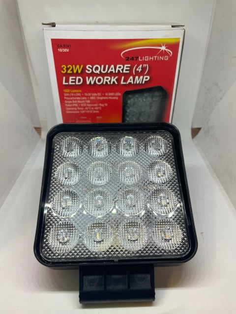 4" Square LED Worklamp